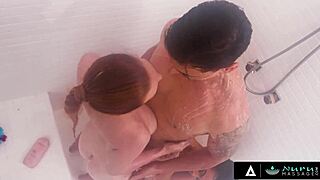 Two Oiled Masseuses Madison Morgan Maya Farrell Compete In Best Nuru Massage Threesome