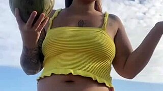 Bikini Splits Swollen Pussy Lips Wide Open!