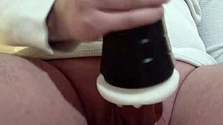 Fleshlight Pounding Ends In Massive Close-Up Blast