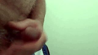 RUSTYAS1 STROKES SMALL COCK In PUBLIC TOILET, Cumming Hard Solo!