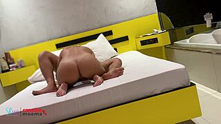 Beautiful Brazilian milf housewife sucks monster bbc interracial cuckold style