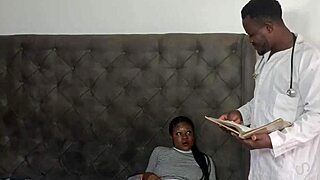 i feel like falling sick every day - this doctor handles my young wet pussy with that massive black cock perfectly