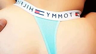 couple shares intimate panty tease moment