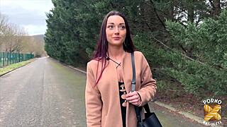 Angela gets fucked hard by two stallions in lingerie threesome