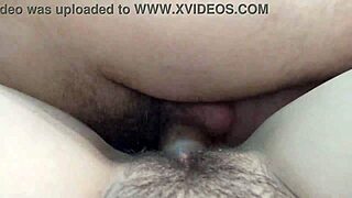 close up with hairy mature wife in missionary