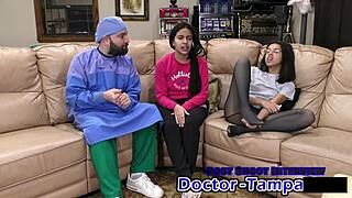 Dr Tampa handles alix avery's problematic patient urges with intense backstage examination