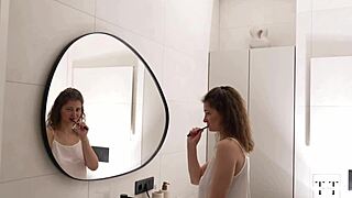 friends' shower relaxation sparks sensual wet touches