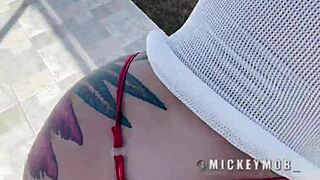 Big Booty Santana Red Delivers Outdoor Blowjob on Beach