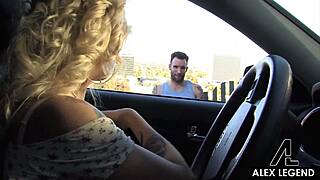 Vyxen Steele Barefoot Rides to Make Alex Legend Explode Cum in Her Mouth!