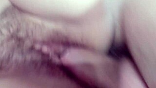 close up with hairy mature wife in missionary