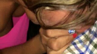 i luvv this mature blonde sucking my young cock outdoors