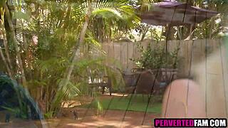 mature blonde milf teases for young cock reveal and blowjob