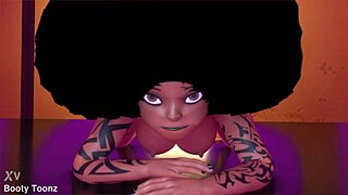 Sexy Thick Tattooed Ebony Bares Her Curves