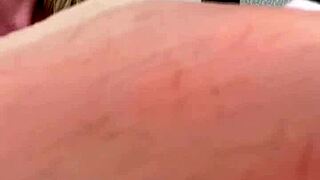 Petite blonde milf's shaved armpits and wet pussy waxed in kinky closeup lingerie fetish