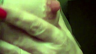 Mature babe strips teases trimmed pussy solo with toys wet