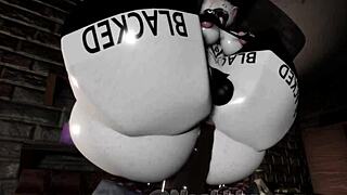 Hung black thug ravages goth boy's virgin ass first time