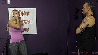 London River Forces Gym Slave to Worship Big Ass