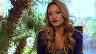 Natalia Rhodes thick latina ass rides cock bent over in heels