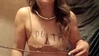 French slave housewife auto session pins spanking toys and public orgasm masturbation