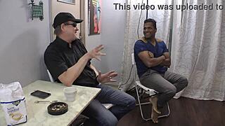 hot teen slut bent over for big black cock pounding in voyeur session