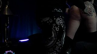 ohh bleubrutalrose in pentagram heels, wiccan lust drives our bbc interracial blowjob frenzy