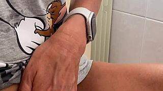 Gentle fingers tease small clit in real morning masturbation