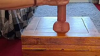 Housewife orgasms hard riding dildo, swap with me?