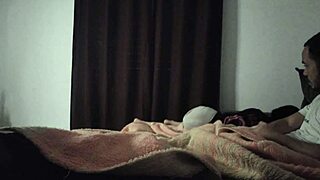 Tia sneaks onto couch for sneaky bareback pounding with tight ass ride 😈