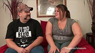 so nervous yet desperate, this milf teen bbw sucks cock first time in casting compilation