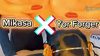 Yor forger x mikasa cosplay sluts tease which naughtier