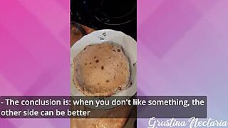 Girlfriend ditches food blog for desk doggystyle pounding moans