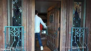 giulia diamond teases slutty whore taking big cock anal from american at boring party