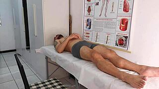 Nurse Watches Patient's Unexpected Hard Erection During Checkup!