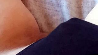 gretala slips into sexy black lingerie showing her sensual hairy bush oh yeah