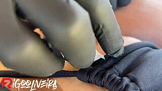 Blonde Pays Tattoo Bill with Her Smooth Shaved Pussy Exchange