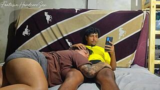 amateur argentinian gamer babe begs for deep face fucking on lap