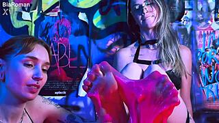 hotties dive into messy footsie foot fetish play