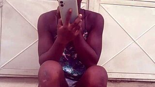 A crazy bitch keeps twerking wildly in clothes before stripping naked for more intense dancing