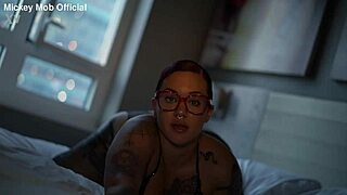 Santana Red shakes her huge juicy latina ass tattooed big booty wildly