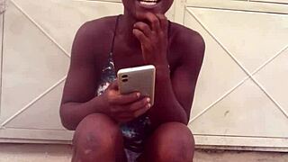 A crazy bitch keeps twerking wildly in clothes before stripping naked for more intense dancing