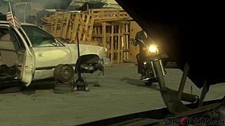 blonde slut strips for explosive vintage facial cumshot