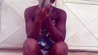 A crazy bitch keeps twerking wildly in clothes before stripping naked for more intense dancing