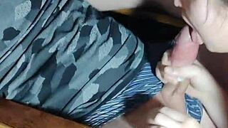 Asian Beauty Collects Thick Cum Loads Dripping Over Petite Tits and Tight Pussy