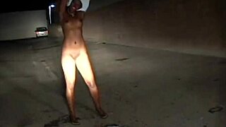 raunchy close-up ebony teen banging with big black cock outdoors