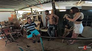 brazilian luara amaral first orgasm creampie