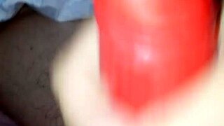 husband in latex suit sheath teases rubber