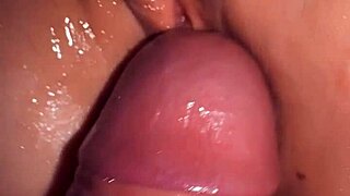 Thrusting Cock Into Her Dripping Cum-Filled Tight Pussy