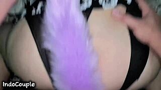 Beautiful Indo Wife Surrenders to Secret Lover's Deep Anal Thrusts and Tail Plug Tease