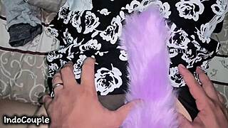 Beautiful Indo Wife Surrenders to Secret Lover's Deep Anal Thrusts and Tail Plug Tease