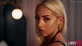 Horny blonde fitness model pounded by huge cock